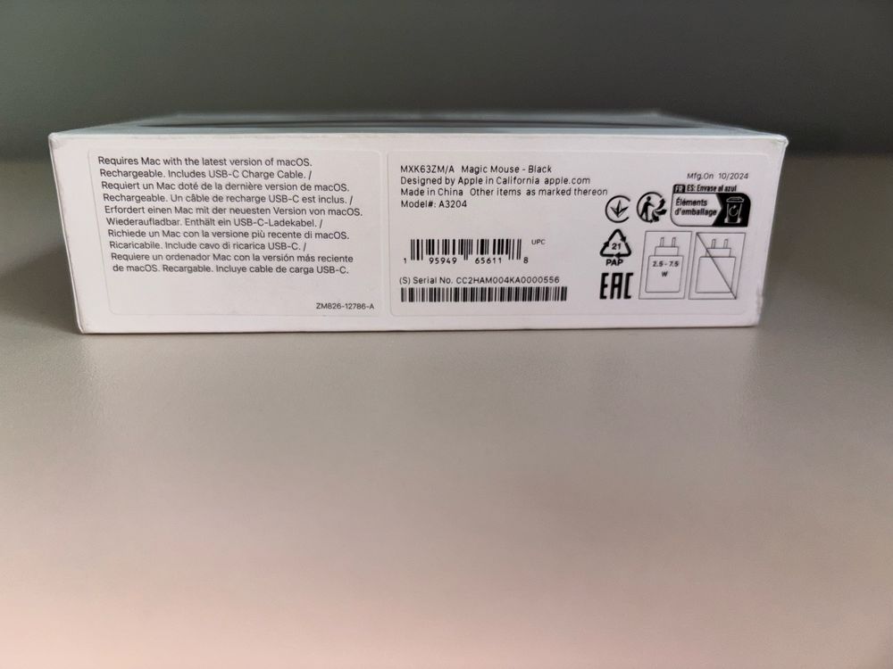 Myszka Apple Magic Mouse USB-C obszar Multi-Touch