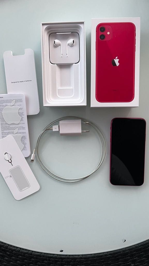 Apple iPhone 11 64GB | RED | jak nowy | bateria 84% | NOWE słuchawki