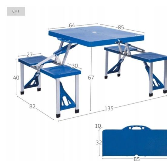 Stolik turystyczny skladany 4os
