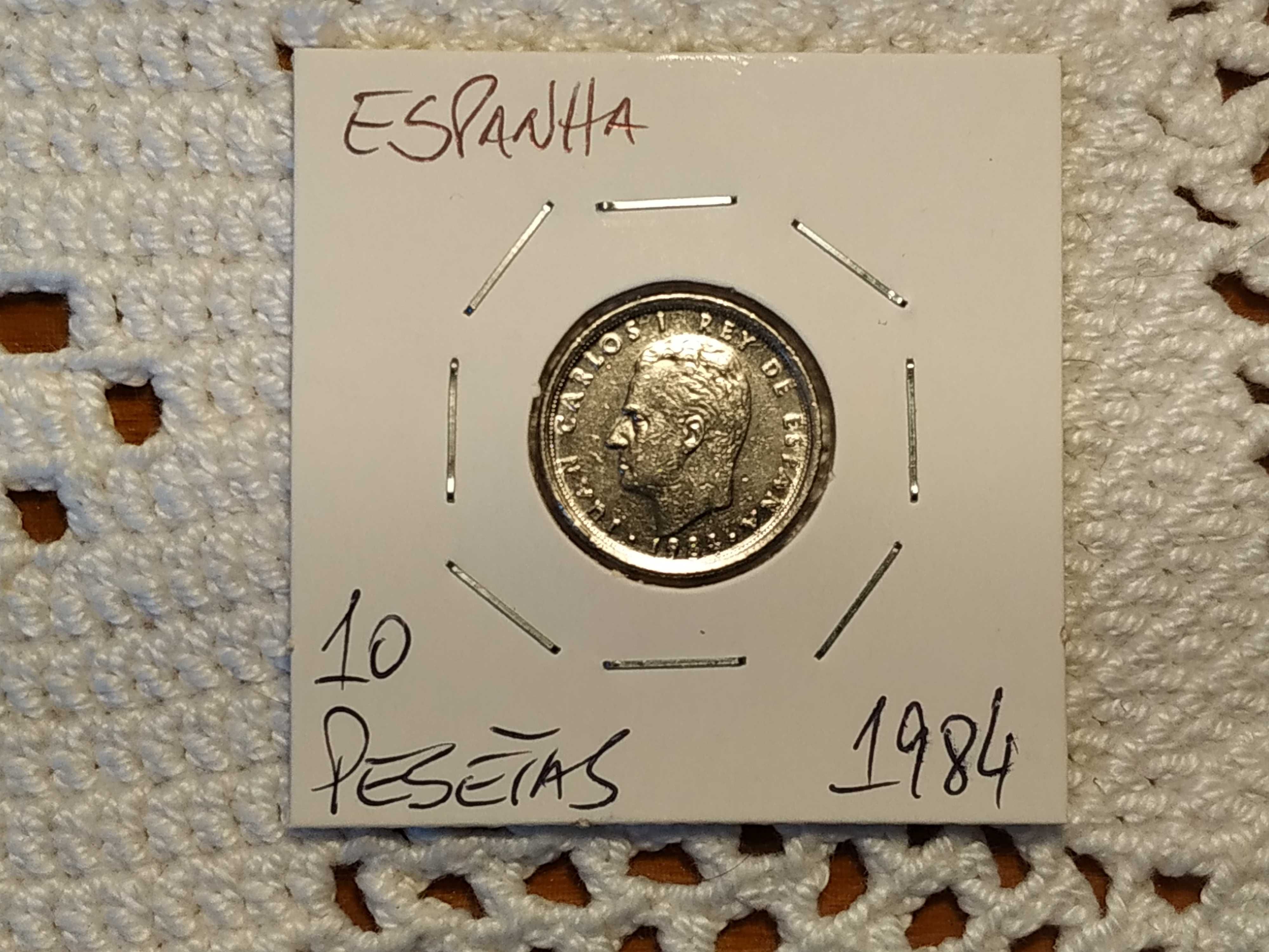 Espanha - moeda de 10 pesetas de 1984