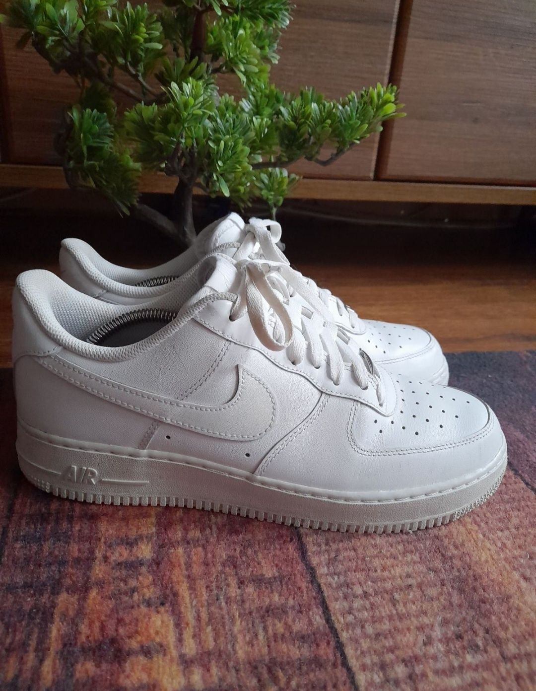 Buty Nike Air Force 1'07-biel skóra naturalna  44