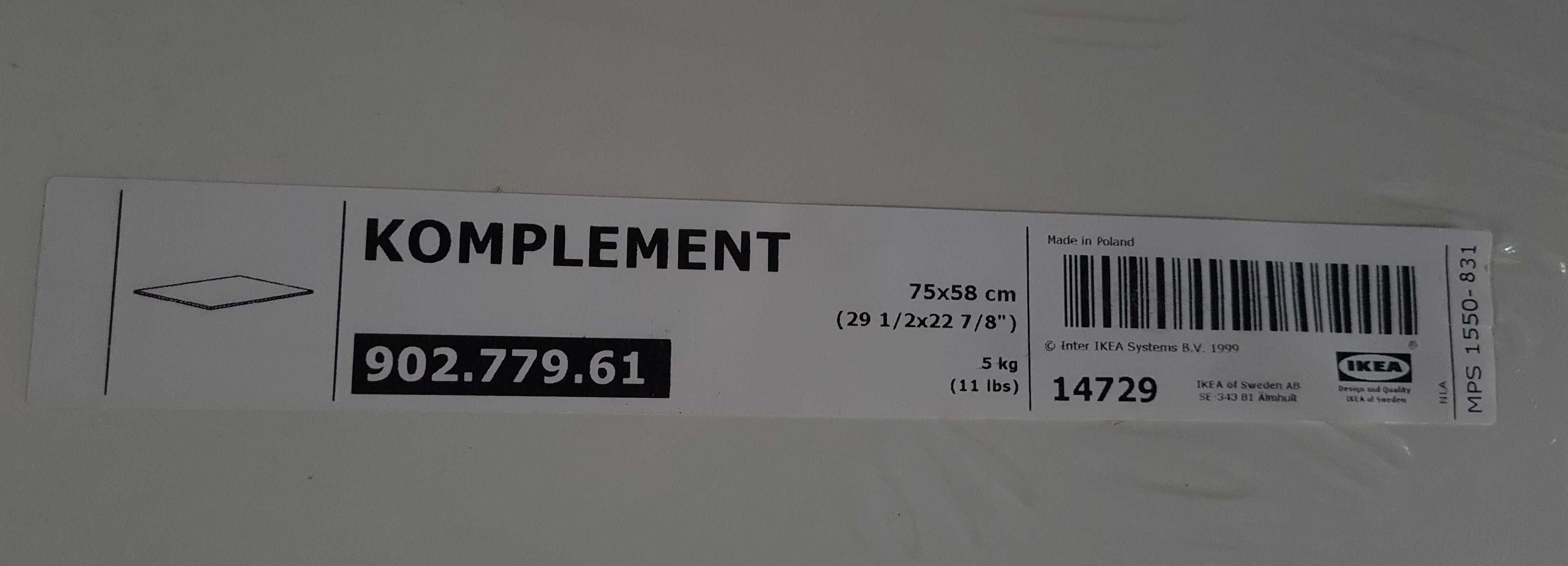 Półki - PAX komplement 2 szt. (100x35, 75x58)