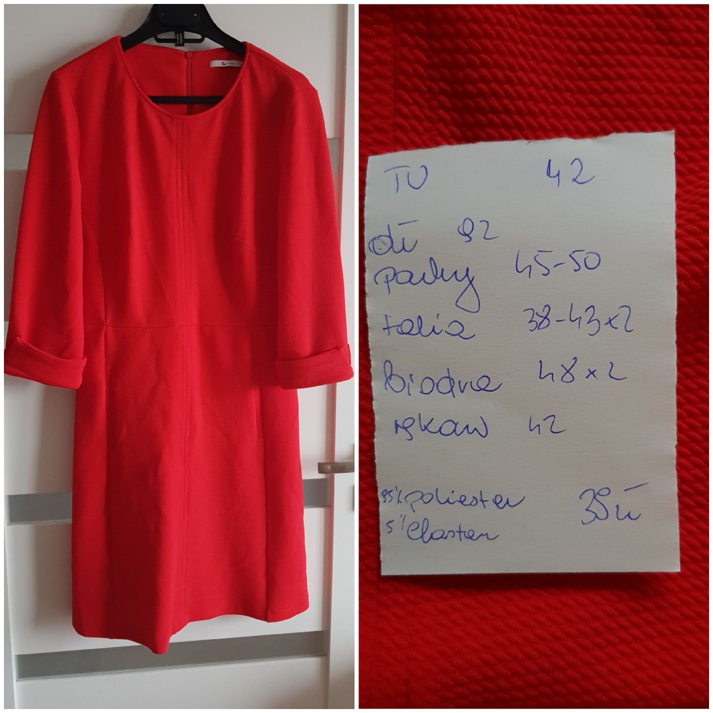 Tu sukienka dopasowana elastyczna r 42