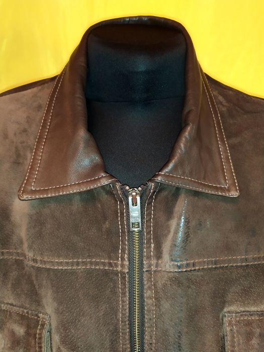 Куртка Camel Active кожаная, бомбер, пилот демисезонный, р. 62-64