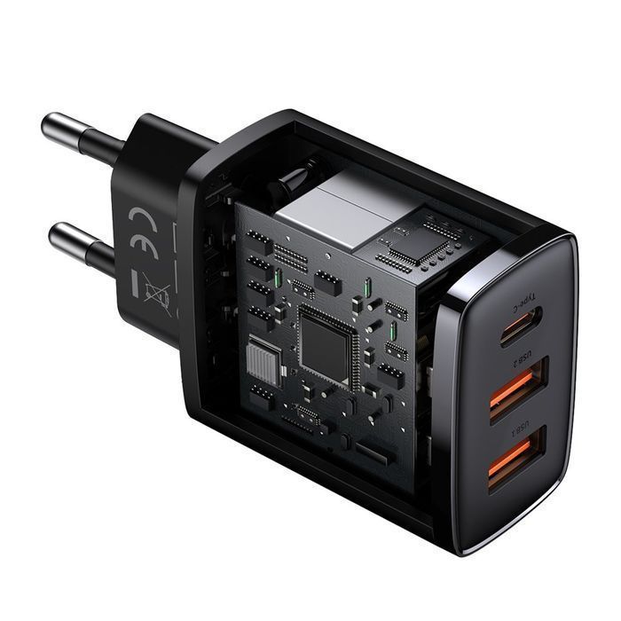Ładowarka Sieciowa Baseus Compact 30W 3A USB Typ C - Czarny