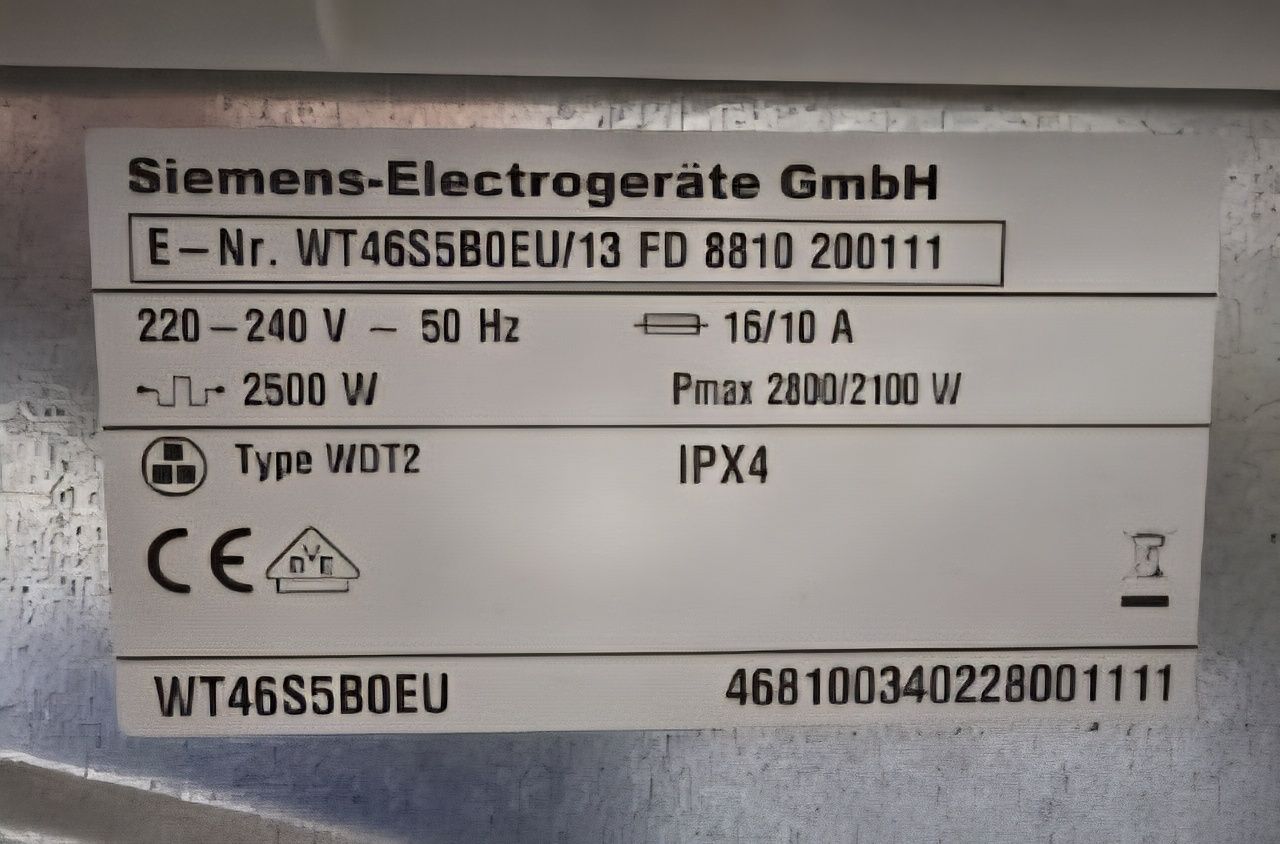 suszarka Siemens WT46S5B0EU