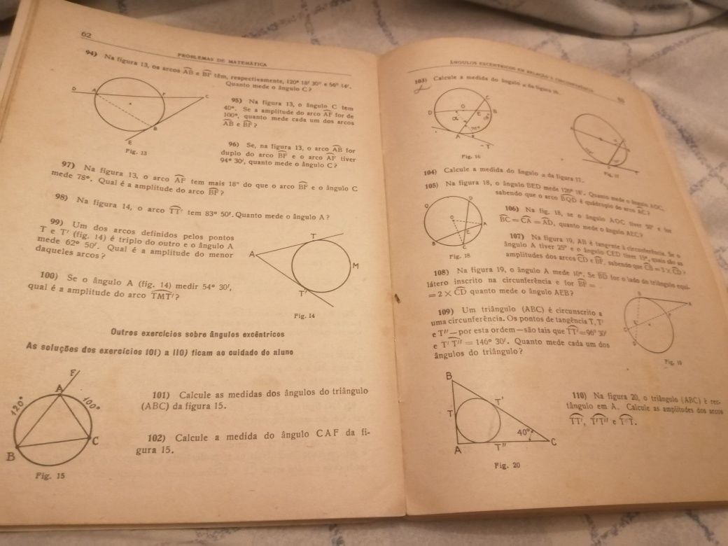Livro antigo Matemática (1954)