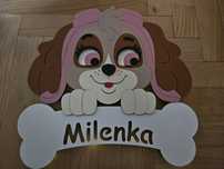 lampka ścienna Psi Patrol imię Milenka