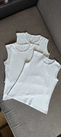 Білі футболки, майки, 3 шт., 10-11 років
