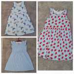 3 sukienki H&M rozmiar 110-116