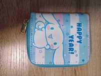 Portfel Anime Cinnamoroll Sanrio niebieski, suwak przegródki WYPRZEDAŻ