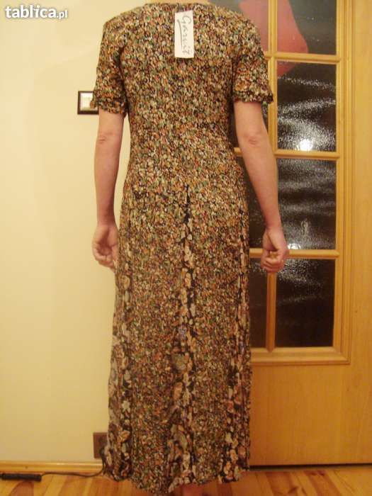 Długa sukienka z klinami roz.40/42 L/XL