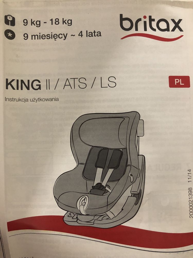 Fotelik 9-18 kg Romer king II ls