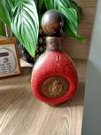 Stara skórzana karafka flakon vintage retro bibeloty
