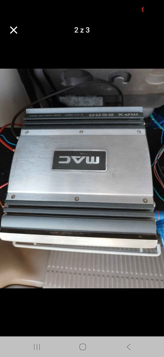 Subwoofer 1200 wat z wzmacniaczem i kablami