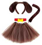 kostium pies psa ciemny brąz 40cm c.brąz obroża b