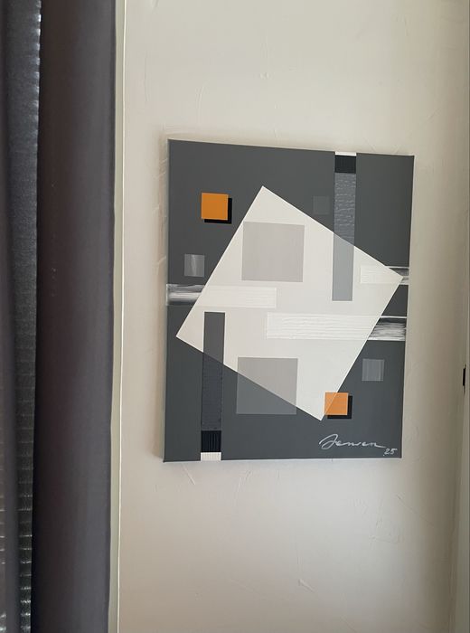 Obraz abstrakcja, akryl, płótno, 40x50cm.