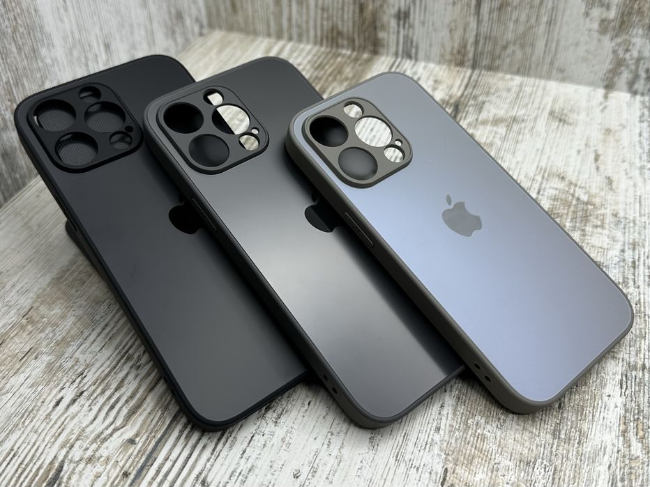 Матовый стеклянный чехол Matt Glass на iPhone 15 Pro/15 Pro Max Чохол
