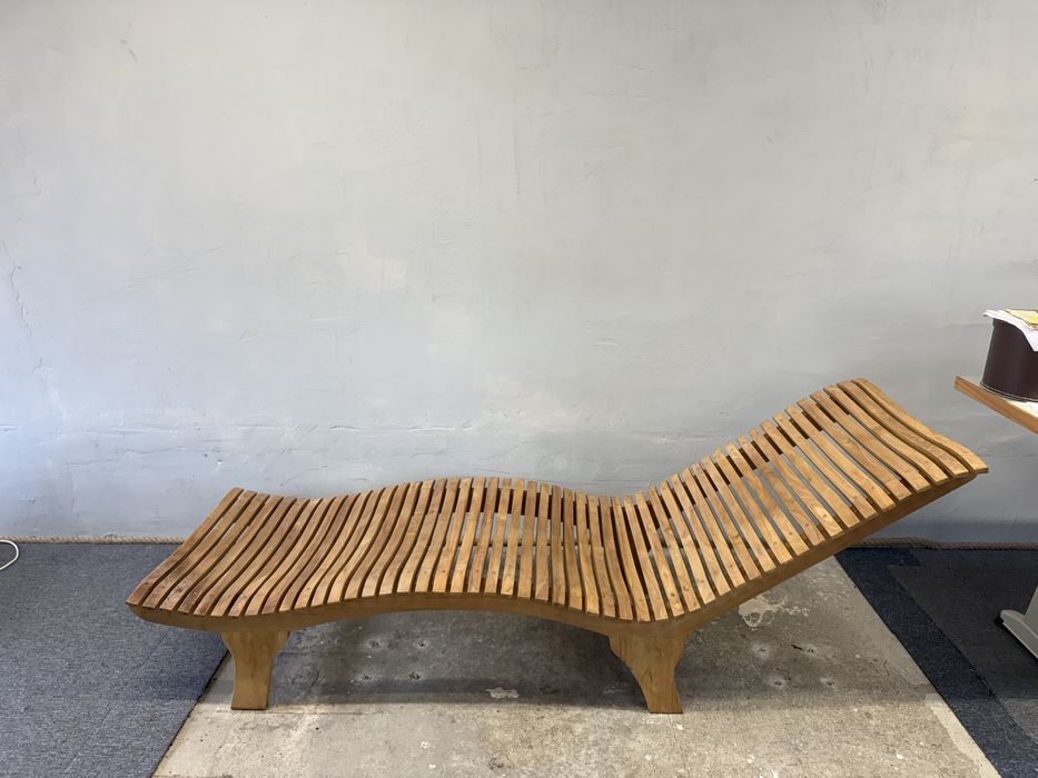 Leżak ogrodowy teak wood vintage drewno