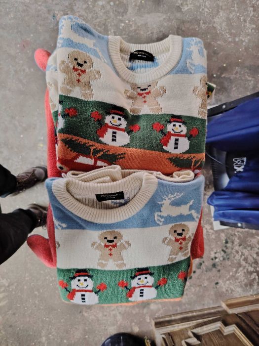 Camisolas L / S com desenhos de NATAL