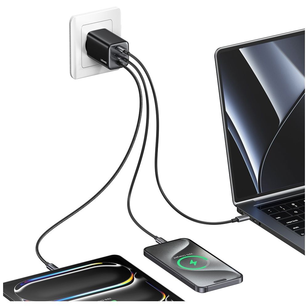 Ładowarka sieciowa USAMS JC Series CC266 65W GaN Fast Charger 2xUSB-C