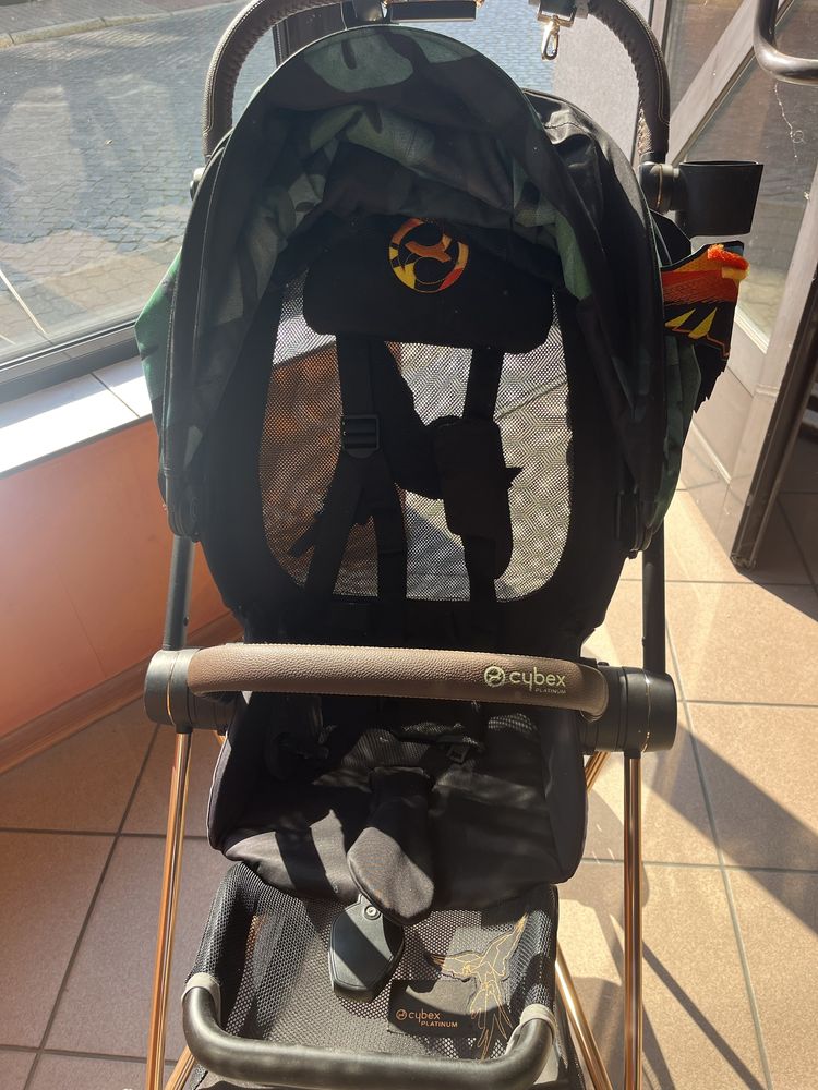 Cybex Mios 2.0 tapicerka siedziska Birds of Paradise rama  Rose Gold
