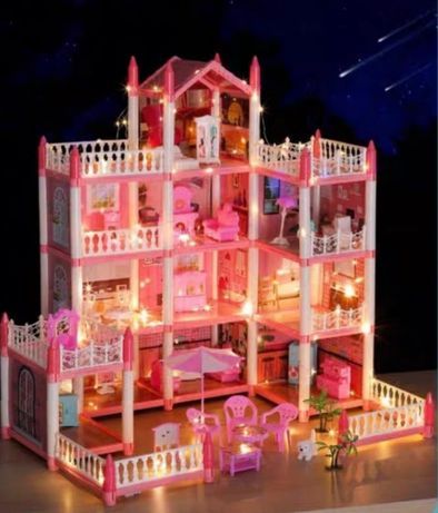 Ляльковий будиночок 4 поверхи висотою 61см  + подарунок підсвітка