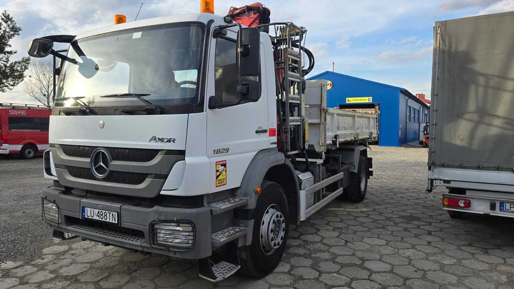 Mercedes Axor HDS pilot FassiF135 Hydroburta Kiper Wywrotka Klapodrzwi