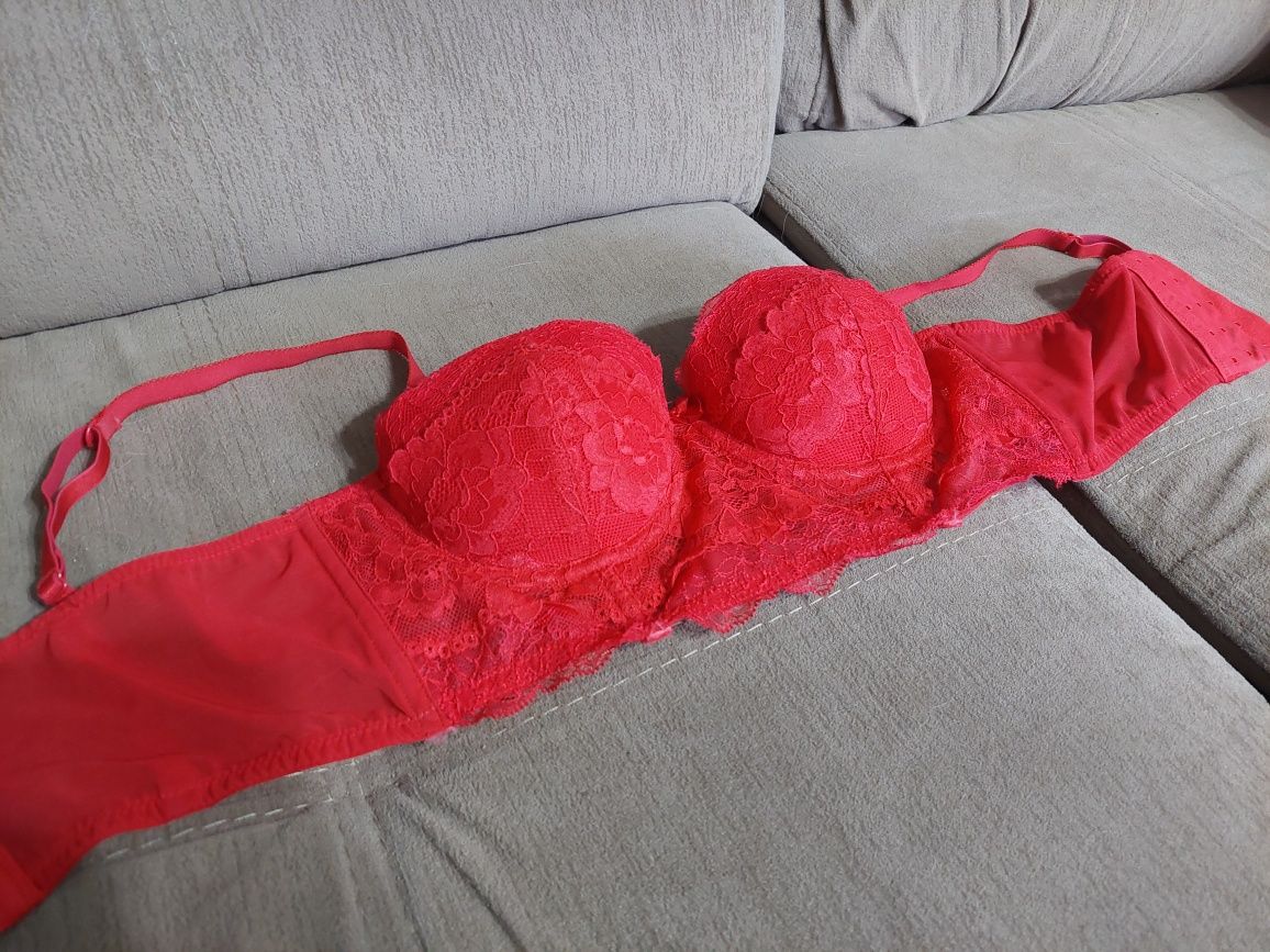 Stanik biustonosz H&M 75B czerwony