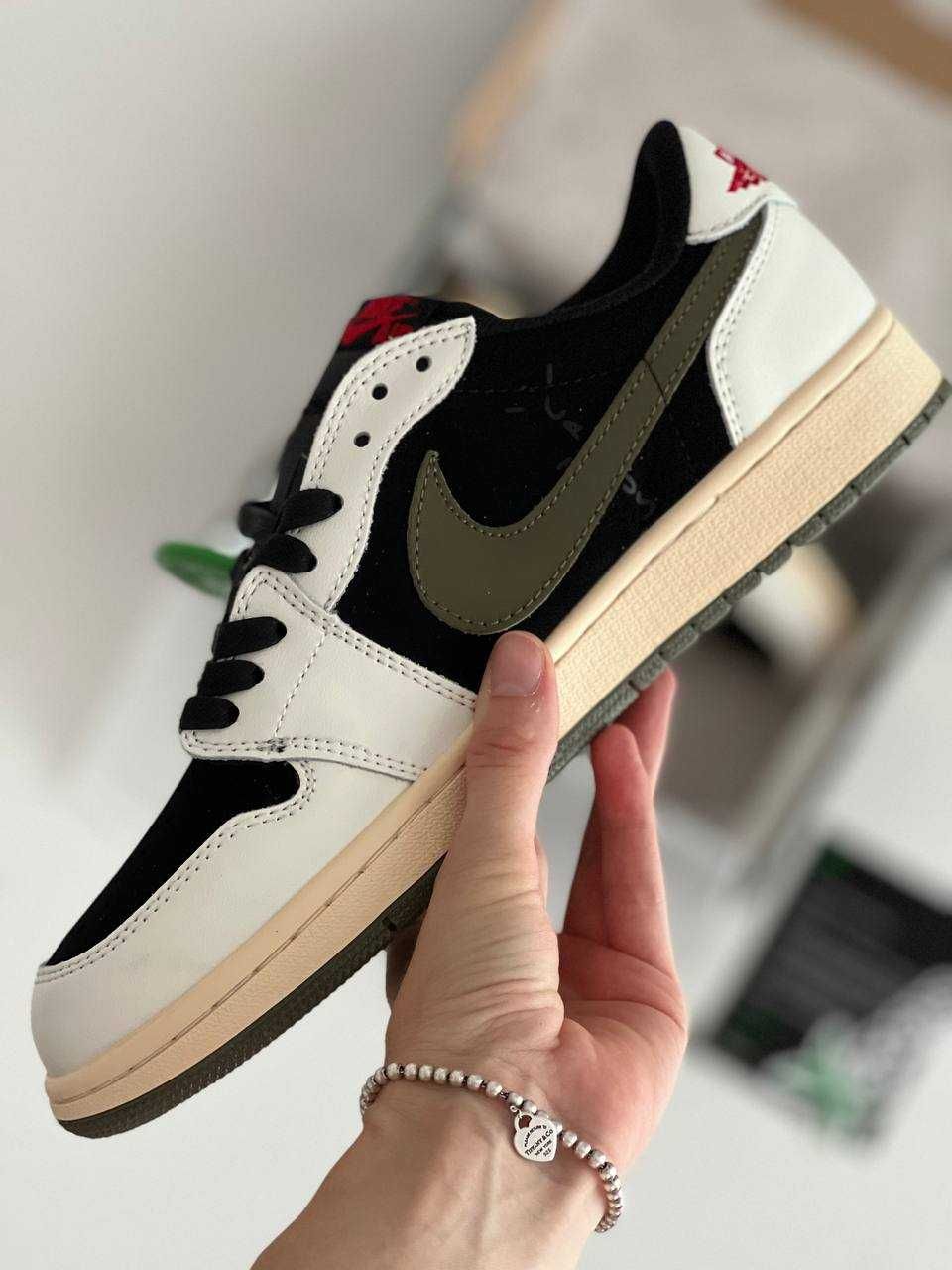 Мужские кроссовки Nike Air Jordan 1 x Travis Scott Low OG “Olive”