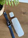 Nowy Apple Watch Series 10 GPS 42mm Srebrny z Paskiem Sportowym Denim