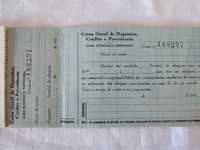 Cheque antigo Caixa Geral de Depósitos, Crédito e Previdência