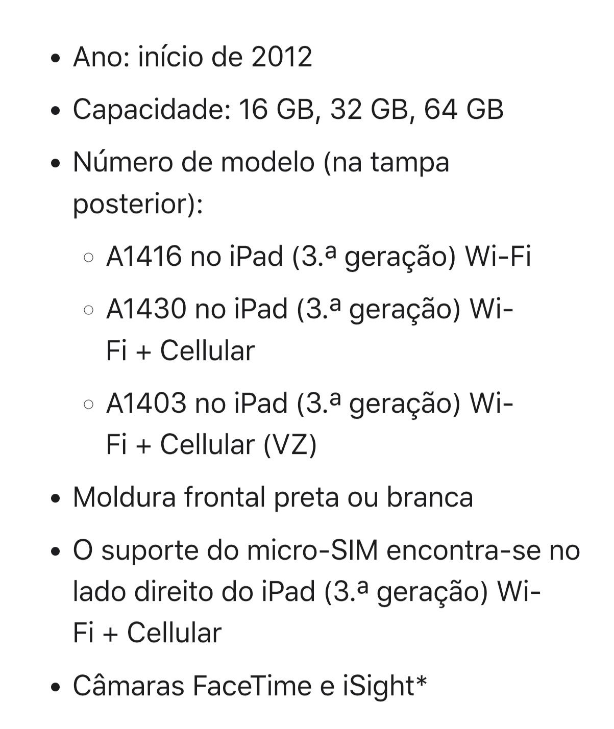 iPad 3.a Geração