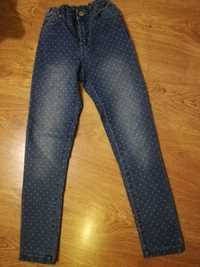 Spodnie 128- 134, dżinsy /jeansy, z regulacją, super stan