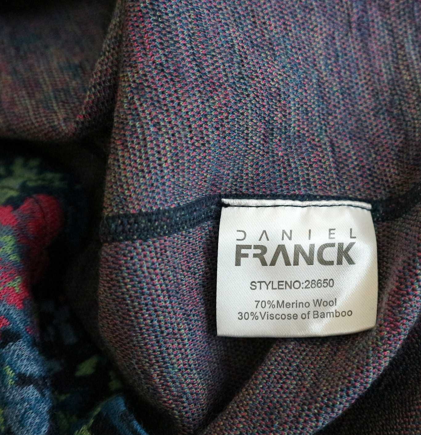 Daniel Franck  koszulka outdoorowa 1/4 Zip 70% merino wool XL