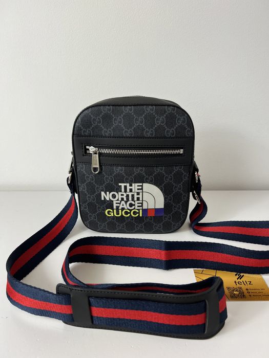 Torba listonoszka Gucci The Nprth Face Premium mała GG