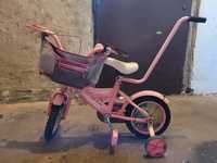 Rower rowerek różowy dla dziewczynki