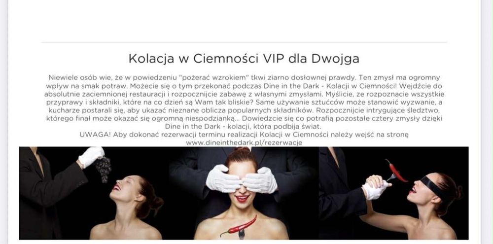 Voucher na romantyczną kolację VIP dla dwojga