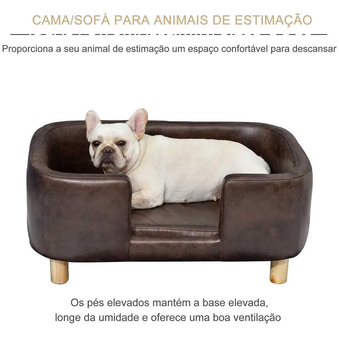 Sofá para animais de estimação pequenos 74x48,5x31 cm