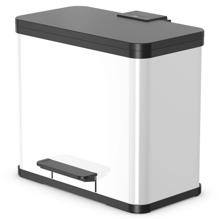Hailo Kosz Na Śmieci Oko Duo Plus, Rozmiar L, 17 L+9 L, Biały