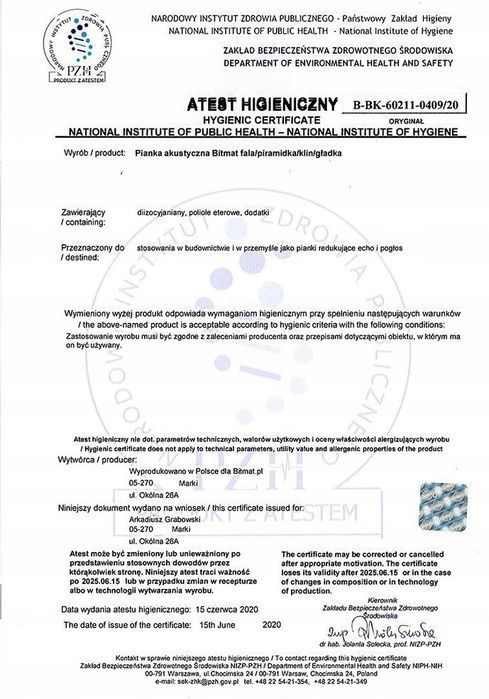 Tapeta Akustyczna Pianka Wygłuszająca HEXAGON Panel 10szt Zestaw