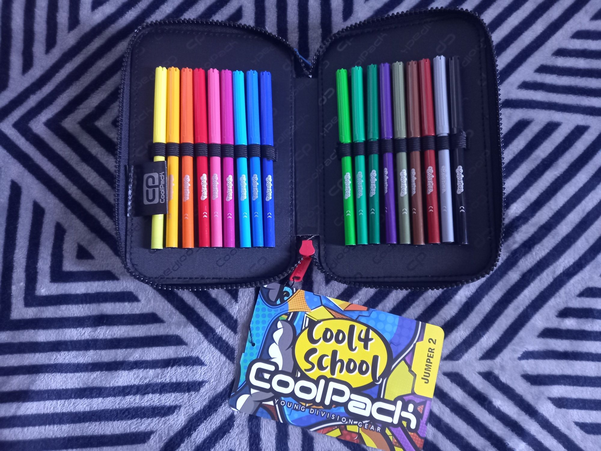 NOWY piórnik dwukomorowy wyposażenie cool pack coolpack szkolny łapy