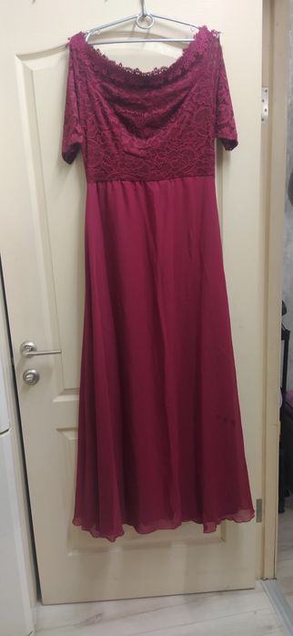 Вечернее платье (гипюр, шифон)
