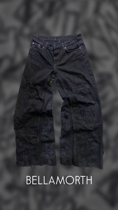 Штани пач ворк опиум дистресс distressed opium denim patch work