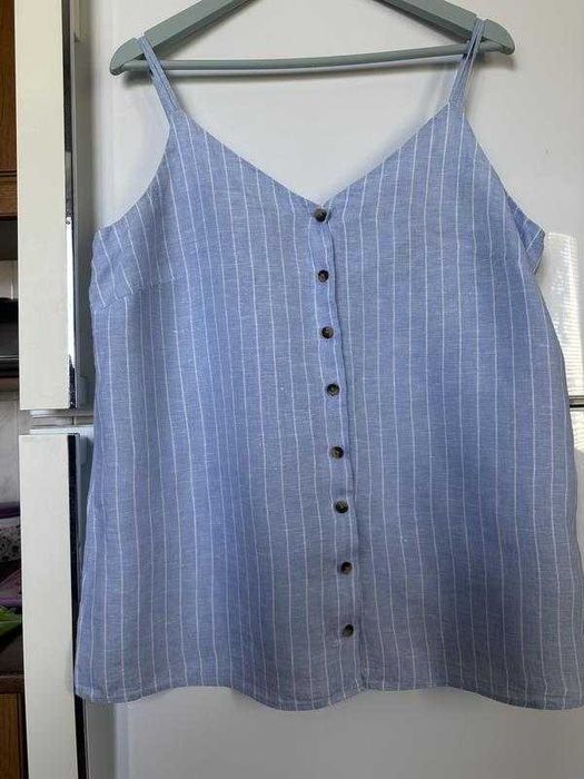 M&S топ льняной, майка