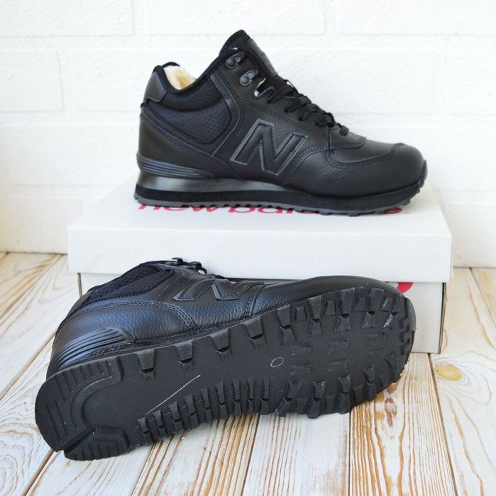 New Balance 574 кросівки Жіночі шкіряні зимові з хутром сапоги