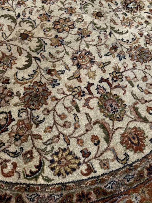 Wełniany r.tkany dywan perski Indo Bidjar średnica 210 cm galeria9 tys