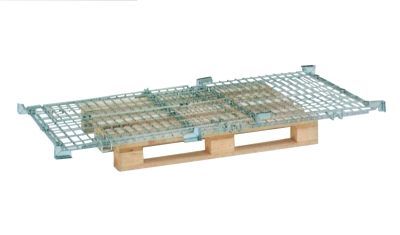 Cesto metálico para euro-palete / jaula / box desdobrável 640 mm alto