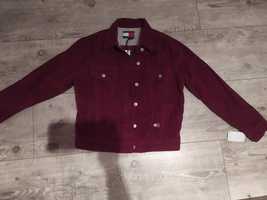 Nowa sztruksowa kurtka bordowa czerwona Tommy Hilfiger jeans r. M 38