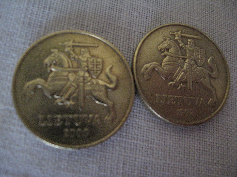 moneta - bilon, 50 Centu 1997 i 2000 - Lietuva